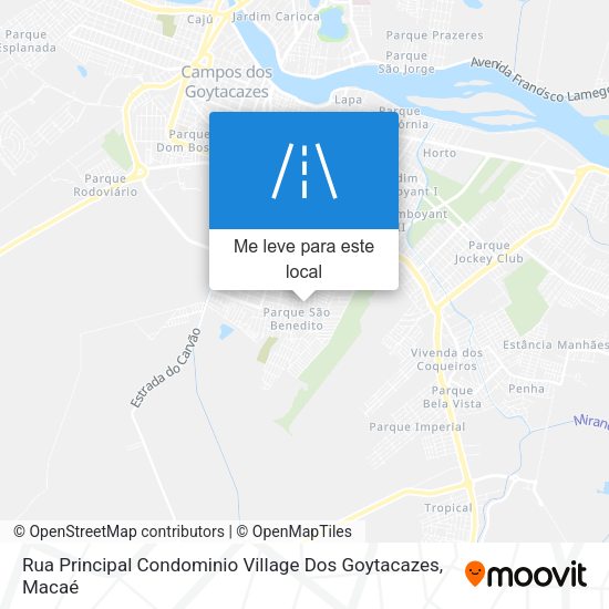 Rua Principal Condominio Village Dos Goytacazes mapa