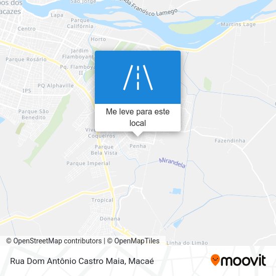 Rua Dom Antônio Castro Maia mapa