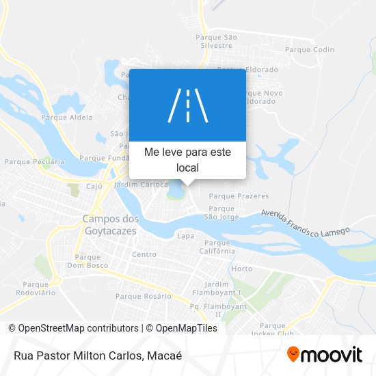 Rua Pastor Milton Carlos mapa