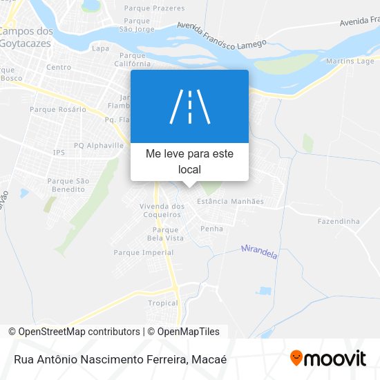 Rua Antônio Nascimento Ferreira mapa