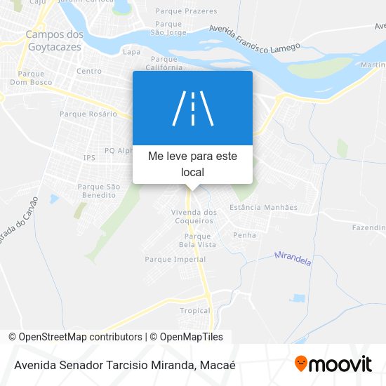 Avenida Senador Tarcisio Miranda mapa