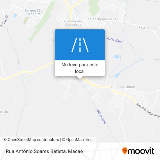 Rua Antônio Soares Batista mapa