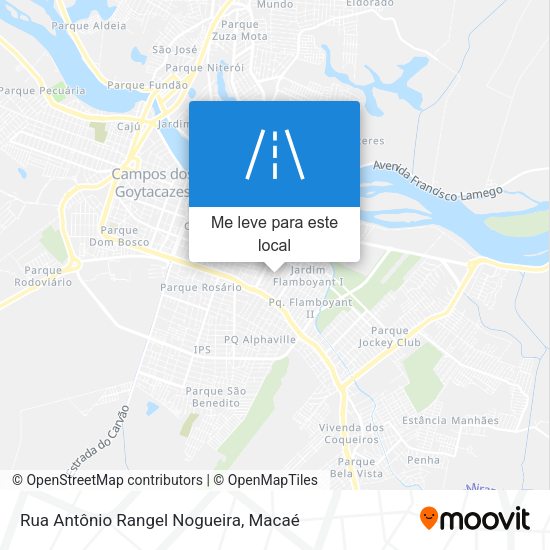 Rua Antônio Rangel Nogueira mapa