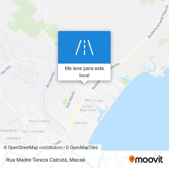 Rua Madre Tereza Calcutá mapa