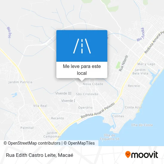 Rua Edith Castro Leite mapa