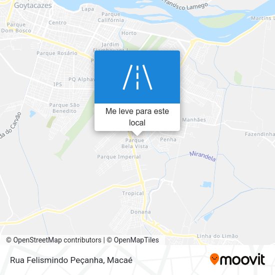 Rua Felismindo Peçanha mapa
