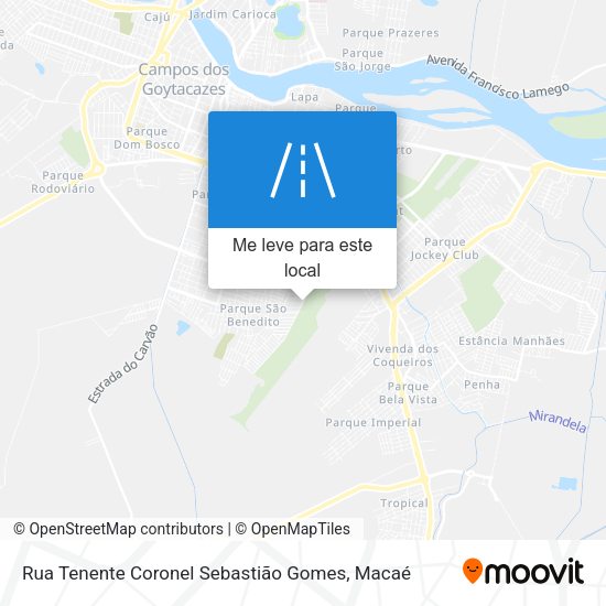 Rua Tenente Coronel Sebastião Gomes mapa