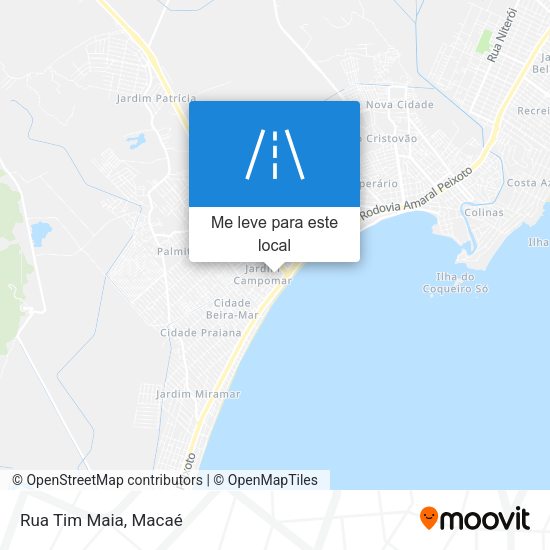 Rua Tim Maia mapa