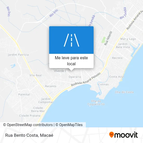 Rua Bento Costa mapa