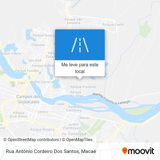Rua Antônio Cordeiro Dos Santos mapa