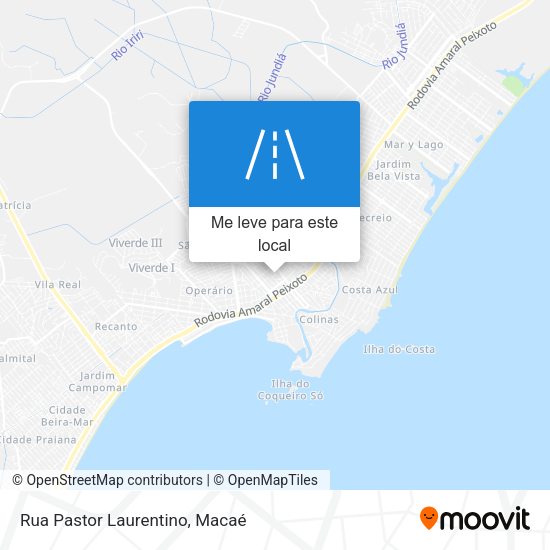 Rua Pastor Laurentino mapa