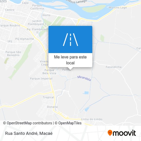 Rua Santo André mapa