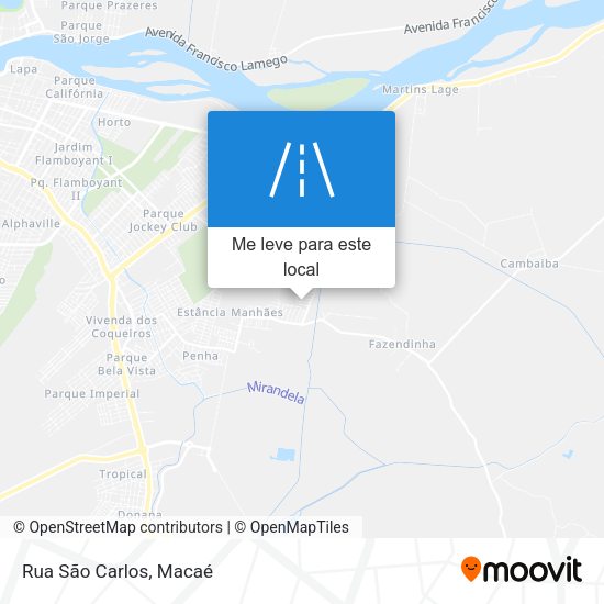Rua São Carlos mapa