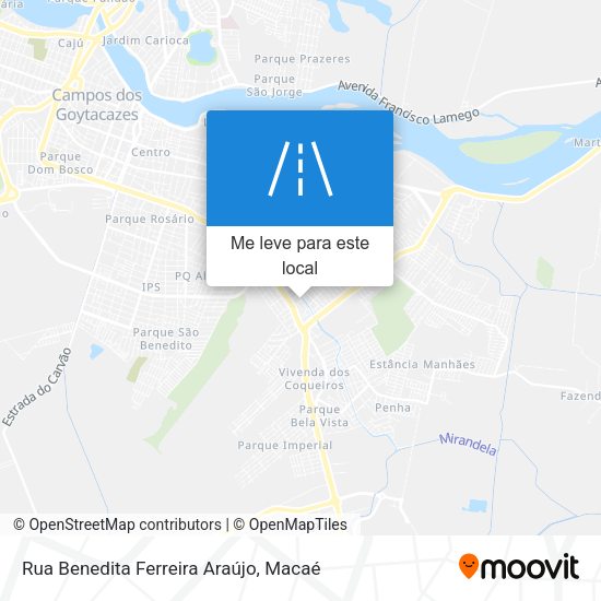 Rua Benedita Ferreira Araújo mapa