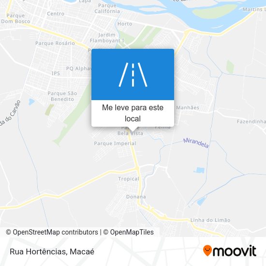 Rua Hortências mapa