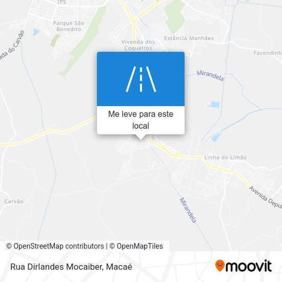 Rua Dirlandes Mocaiber mapa