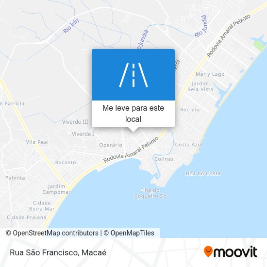 Rua São Francisco mapa