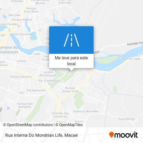 Rua Interna Do Mondrian Life mapa