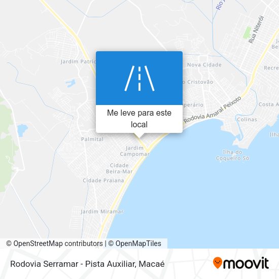 Rodovia Serramar - Pista Auxiliar mapa