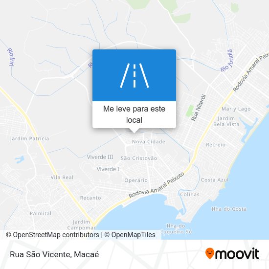 Rua São Vicente mapa