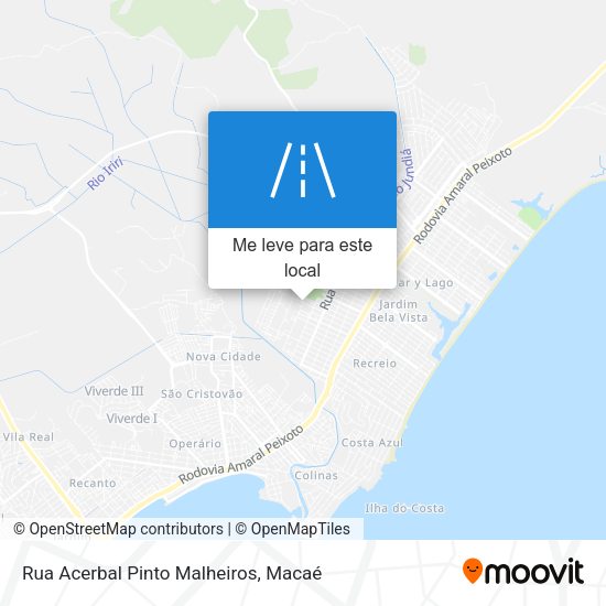 Rua Acerbal Pinto Malheiros mapa