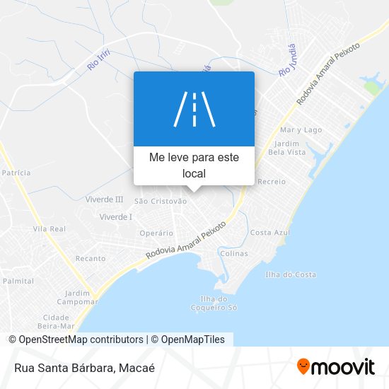 Rua Santa Bárbara mapa