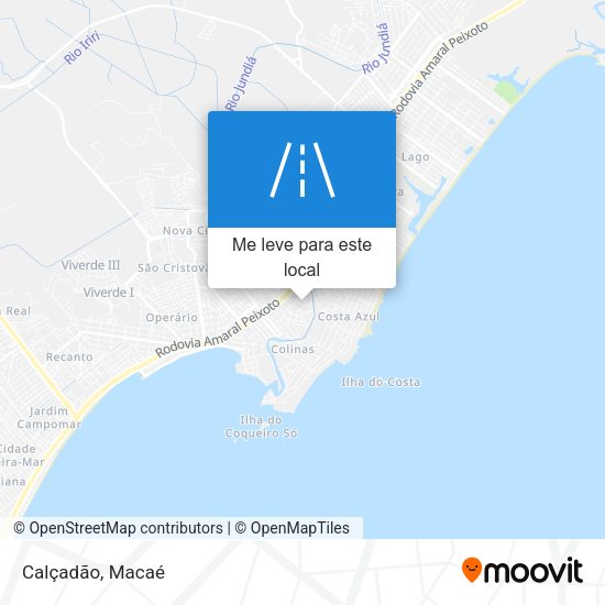 Calçadão mapa
