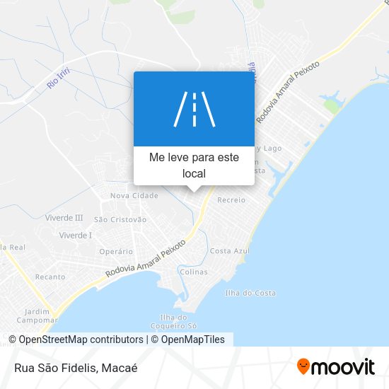 Rua São Fidelis mapa