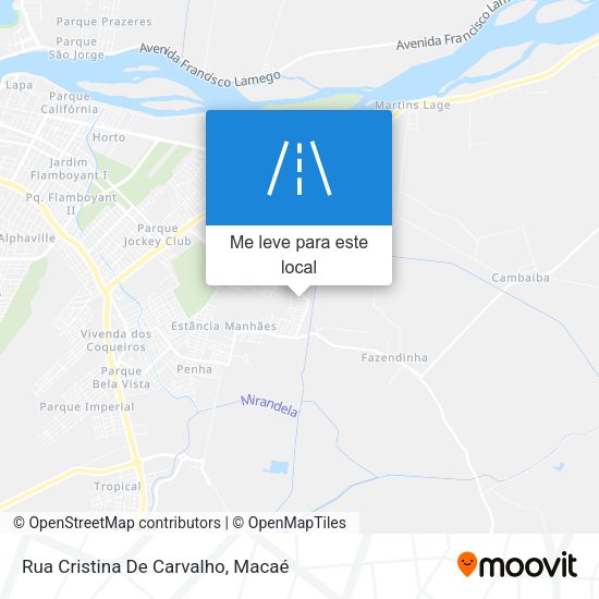 Rua Cristina De Carvalho mapa