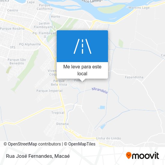 Rua José Fernandes mapa
