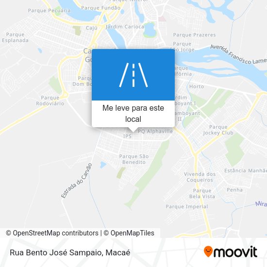 Rua Bento José Sampaio mapa