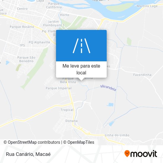 Rua Canário mapa