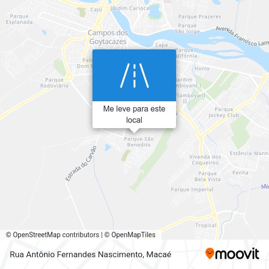 Rua Antônio Fernandes Nascimento mapa