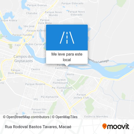 Rua Rodoval Bastos Tavares mapa