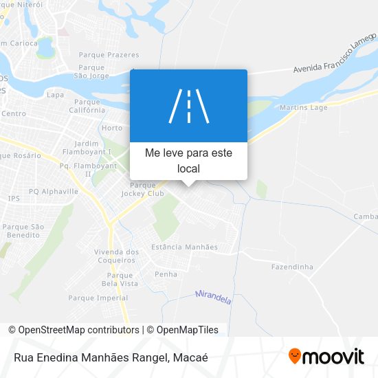 Rua Enedina Manhães Rangel mapa