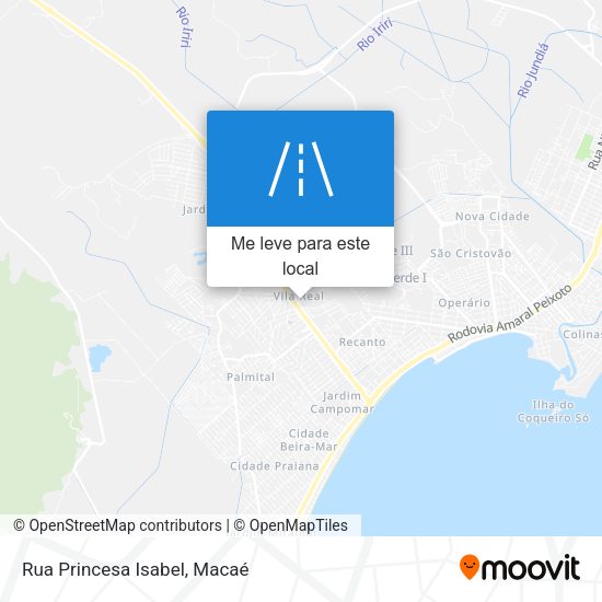 Rua Princesa Isabel mapa