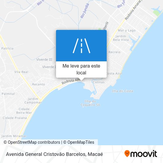 Avenida General Cristovão Barcelos mapa