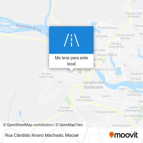 Rua Cândido Alvaro Machado mapa