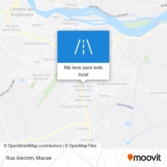 Rua Alecrim mapa