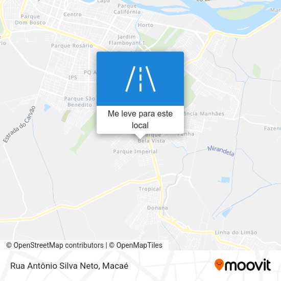 Rua Antônio Silva Neto mapa