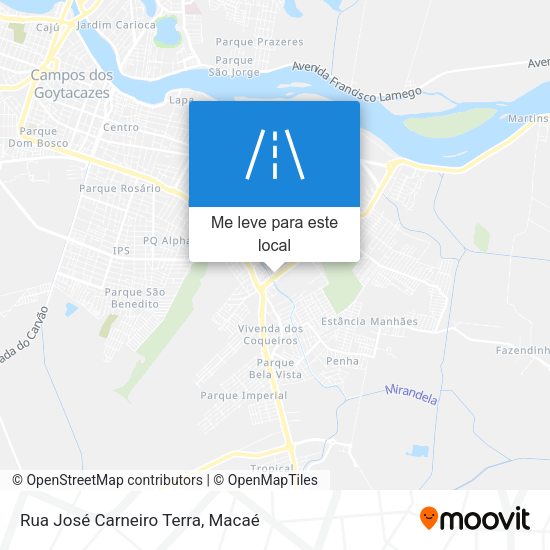 Rua José Carneiro Terra mapa