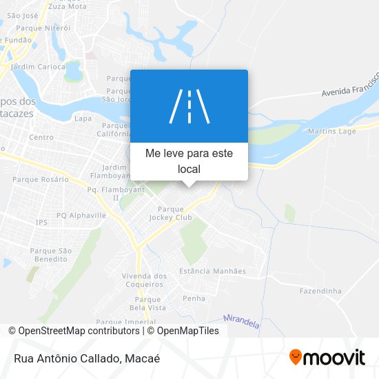 Rua Antônio Callado mapa
