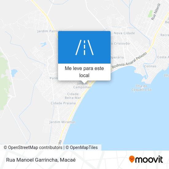 Rua Manoel Garrincha mapa