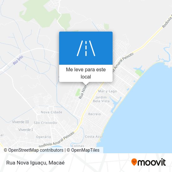 Rua Nova Iguaçu mapa