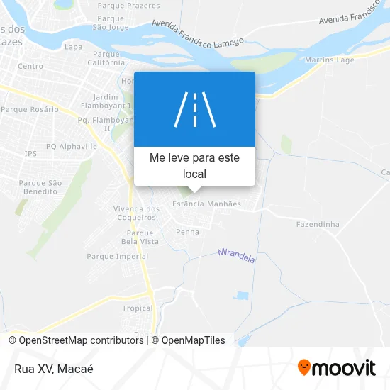 Rua XV mapa