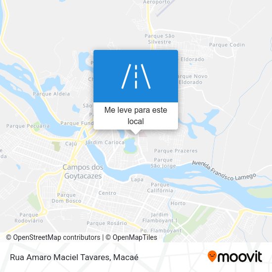 Rua Amaro Maciel Tavares mapa