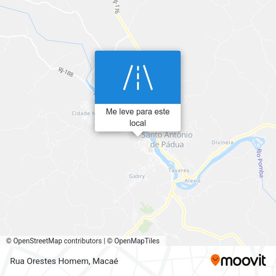 Rua Orestes Homem mapa