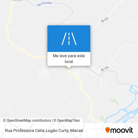 Rua Professora Célia Lugão Curty mapa
