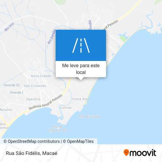 Rua São Fidélis mapa