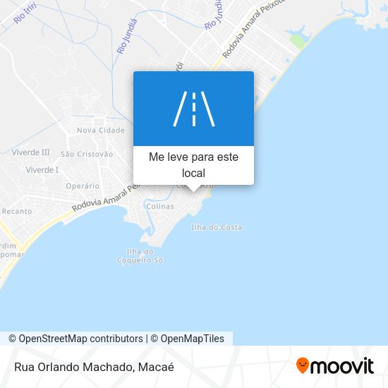 Rua Orlando Machado mapa